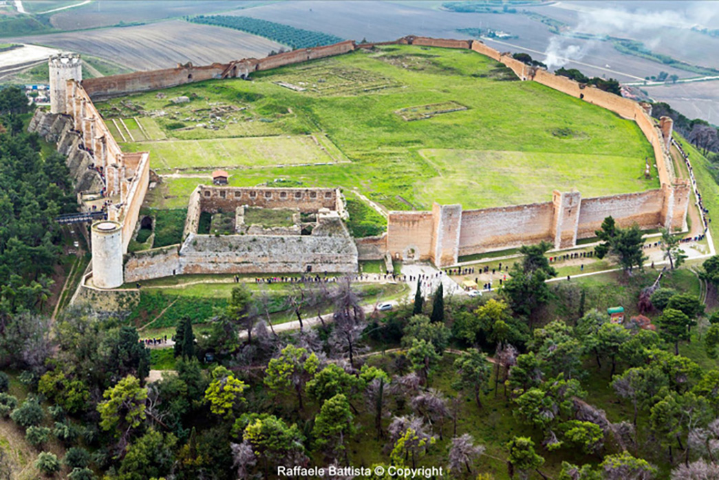 Veduta aerea del Castello Svevo Angioino di Lucera